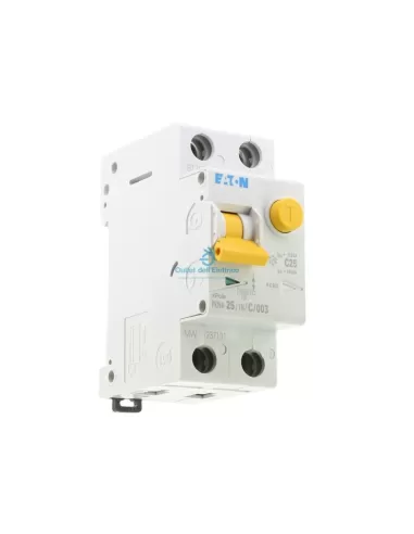 Eaton Pkn4-25/1n/c/003 interruttore magnetotermico differenziale 1p+n 25a c 0,03 4,5ka