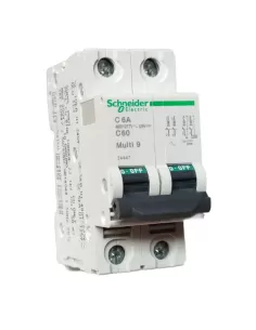 Schneider automatic circuit breaker c60n 2p 6a 2 modules c ul//csa 24447