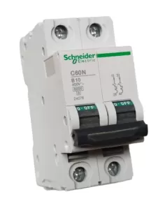 Schneider 24076 2p 10a 6k b 2mod c60 circuit breaker