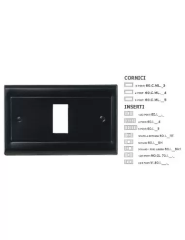 Master 60i201 black lacquered insert 1 hole