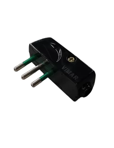 Vimar 00206 2P T 10A Spa 10A 90? Black Plug
