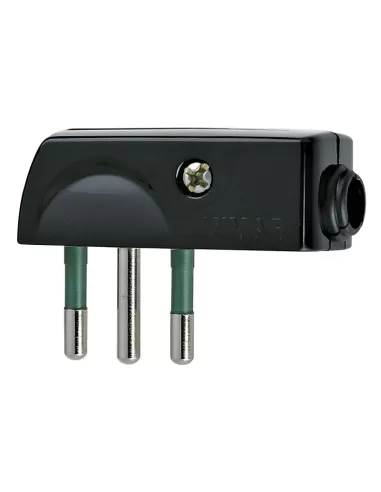 Vimar 00206 2P T 10A Spa 10A 90? Black Plug
