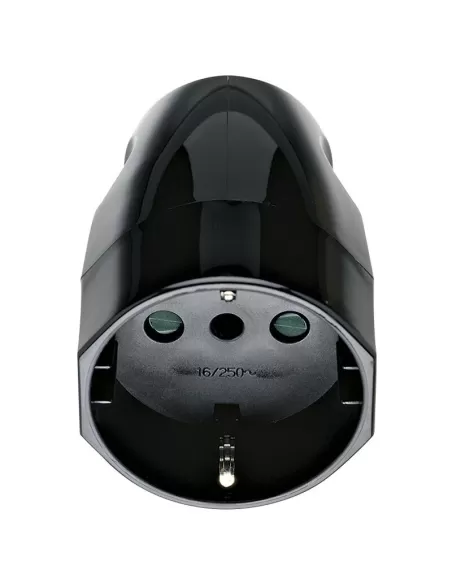 Vimar 00224 2P T 16A Schuko Axial Socket Black