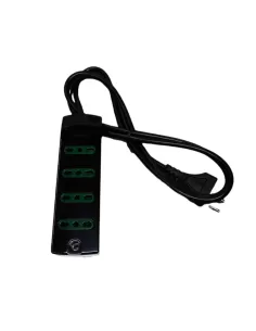 Vimar 00404.C Presa Multipla 4 Prese Bipasso Bivalente 10/16A 16A Nero Con Cavo 2