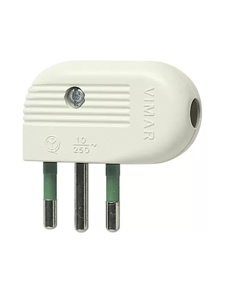 Vimar 01041.B 2P T 10A 90° Plug White