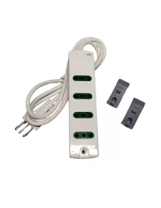 Vimar 00401.CB White Multiple Socket 4 Sockets 10A With Cable