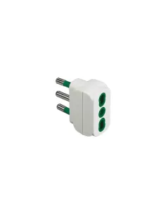 Adaptador de enchufe bivalente Fanton - enchufe 2p t16a blanco 82110 clavijas/tomas/adaptadores