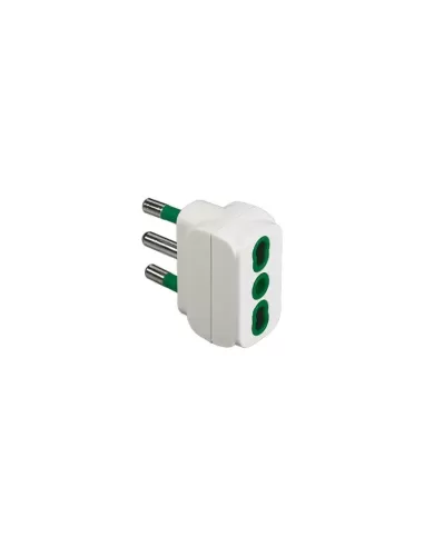 Adaptador de enchufe bivalente Fanton - enchufe 2p t16a blanco 82110 clavijas/tomas/adaptadores