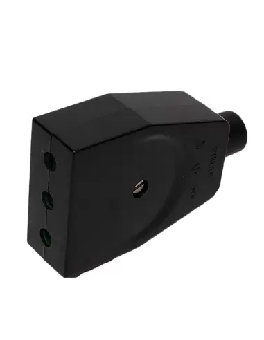 Vimar 01058 2P T 16A Black Flying Socket
