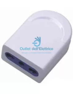 Cfg e255s mobile socket with 2 earthed sockets, 16A, white