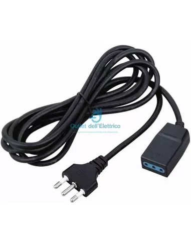 Cfg e239 5 meter linear extension cord with 10A plug and black socket