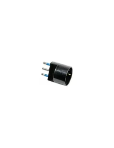 Luce quadra mcsl901007bp adapter plug 16a socket 2p t 10a schuko black