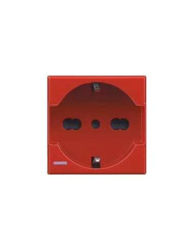 Bticino h4140r axolute enchufe schuko p30 2p t 16a rojo