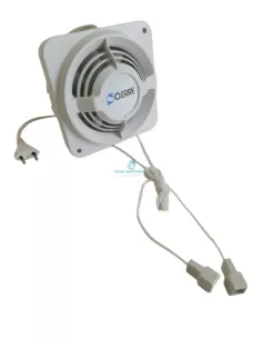 Ventilor 100 extractor fan, white glass extractor for small spaces