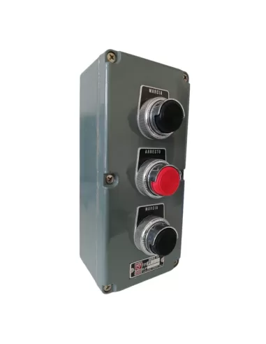 Cema pt3 metal push-button panel with 3 start-stop-start buttons