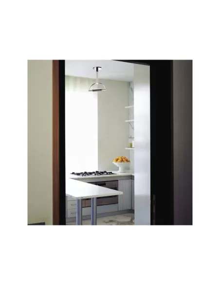 Cini & nils 531 gradisoffitto opalescente cromata con diffusore cilind opale 1x150w r7s