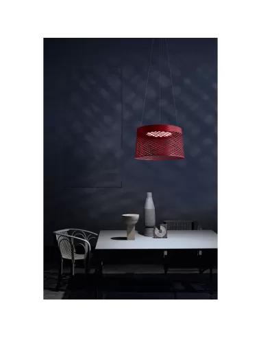 Foscarini 290007-65 twiggy grid sospensione carminio