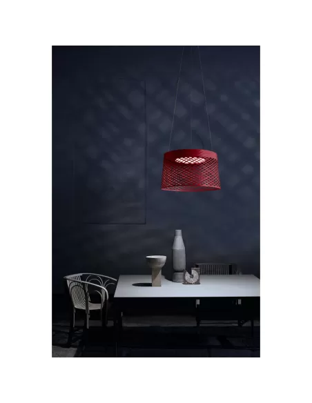 Foscarini 290007-65 twiggy grid sospensione carminio