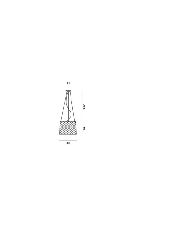 Foscarini 290007-65 twiggy grid sospensione carminio