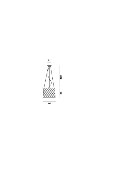 Foscarini 290007-65 twiggy grid sospensione carminio