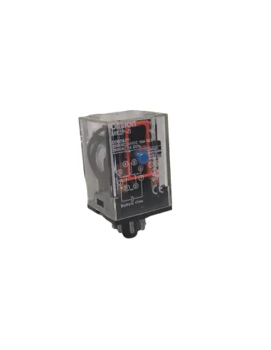 Omron mk2ps12dc-115697 rele' 2 spdt, 10a 12vdc, octal  pulsante di prova