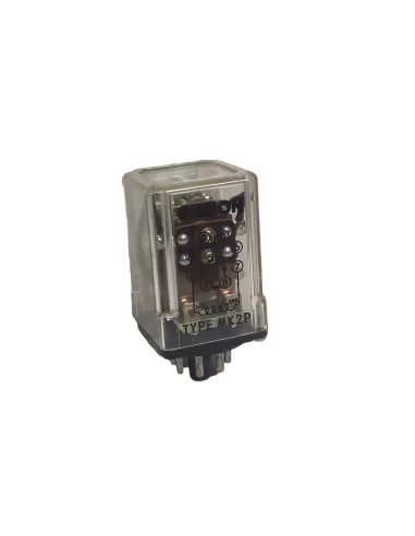 Omron mk2ps24ac-154694 rele' 2 spdt, 10a 24vac, octal   pulsante di prova