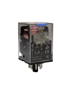 Omron mks2pidc110 relay-2spdt,10a//110dc,octaletestbutton--