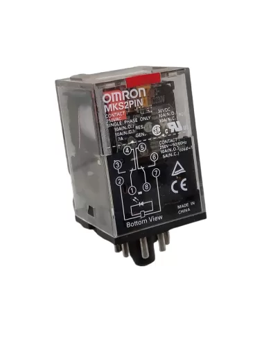 Omron mks2pinac230-240 rele-2spdt10a//230ac octalpulsprovled- mks2pin