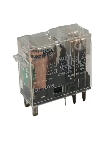 Omron g2r2sni24ac rele-vert2spdt5a//250vcaterminnledpulsprova