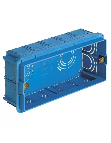 Vimar V71305 Caja Empotrable Rectangular 5 Módulos para Paredes Luminosas Azul