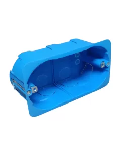 Vimar V71704 4-Module Flush Mounting Box for Light Walls, Blue