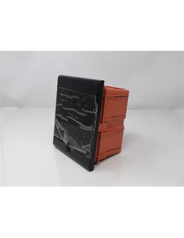 Gewiss 4-module flush-mounted switchboard with anthracite finish and transparent IP40 door, gw40238