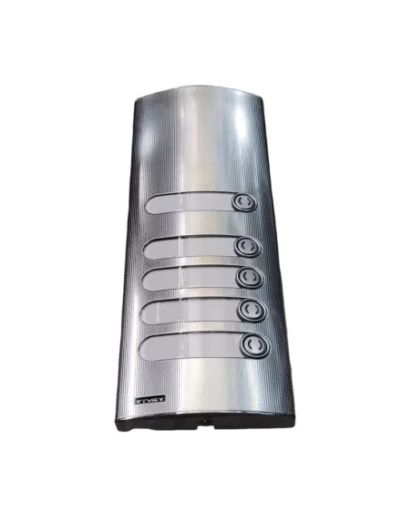 Vimar 1255 2-Module Ik10 5-Button Steel Plate