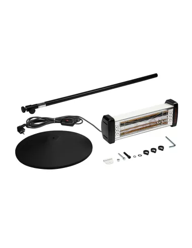 Varmatec 303 mobile riscaldatore ad infrarossi a pavimento 2000w ipx5 nero