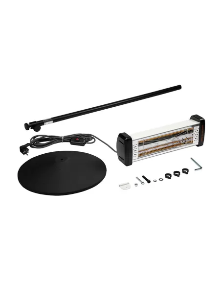 Varmatec 303 mobile riscaldatore ad infrarossi a pavimento 2000w ipx5 nero