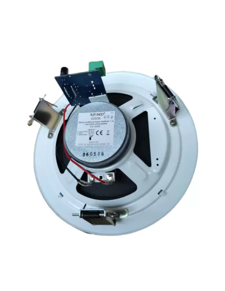 Tutondo kd505lb 1-way amplified round speaker, white, 8W, 24V