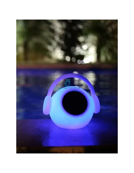 Haut-parleur lumineux Mantra rgb avec telec.porta.10w ip44 bluetooth