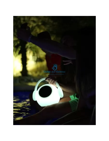 Haut-parleur lumineux Mantra rgb avec telec.porta.10w ip44 bluetooth