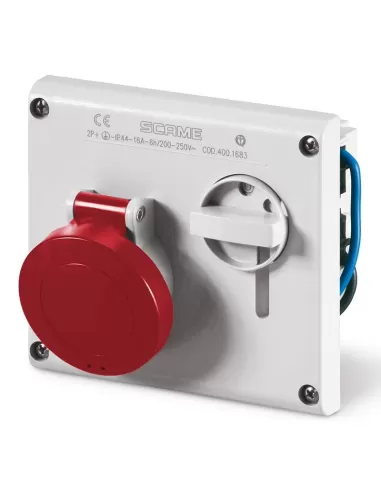 Omnia 3p t 32a 6h ip44 built-in socket