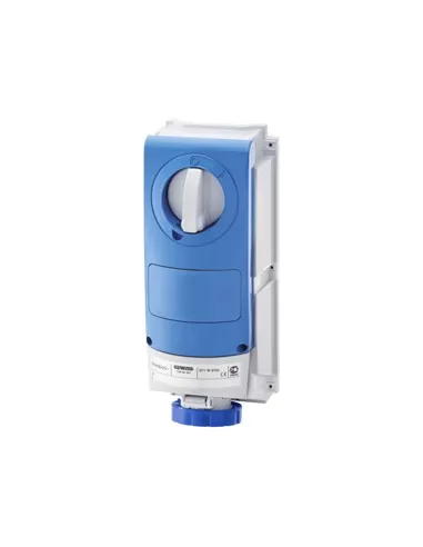 Gewiss prise verticale verrouillée ip66 sans fond 3p t 16a 230v 9h sans base porte-fusible pour usage intensif gw66539 int
