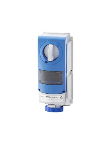 Gewiss presa interbloccata verticale ip66 senza fondo 3p t 32a 230v 9h apparecchiature modulari - per impieghi gravosi gw66839 i
