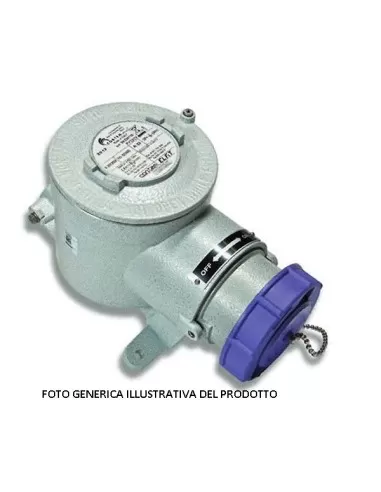 Cortem group presa 2p t 32a 380//415v 9h lega di alluminio antideflagrante cop a vite con catenella