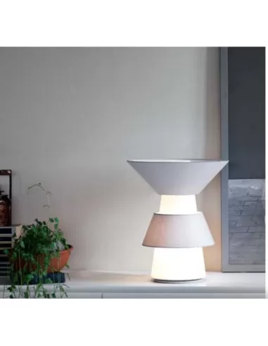 Nemo carmencita lampada da tavolo con 2 diffusore verde/arancio 1x60w e27