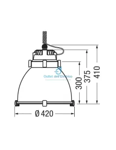 Castaldi lighting d06k/lwn-16dd al sosia led 43w dali 4000k v16dd -al 2