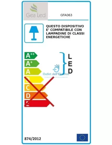 Gea luce gfa063 faretto cristallo 1x50w gu10