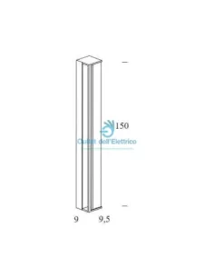 Slot-inc.par.1x35w g5 fh /1x80w g5 fq bianco 9,5x9,5x150cm 2