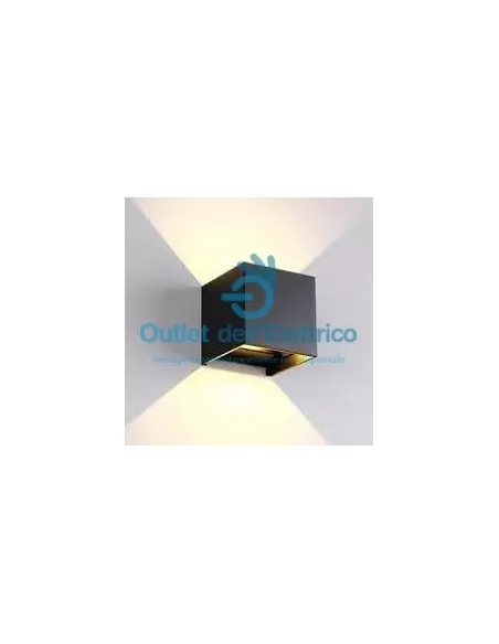 Cubo applique led 12W biemissione 3000K antracite  IP65