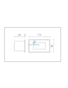 Simes s 4590 19 microplug-rettangolare led bianco 230v diffuore piatto 2