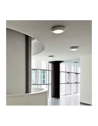 Luceplan D20/17/P05 metropolis/17 anthracite polycarbonate ceiling light