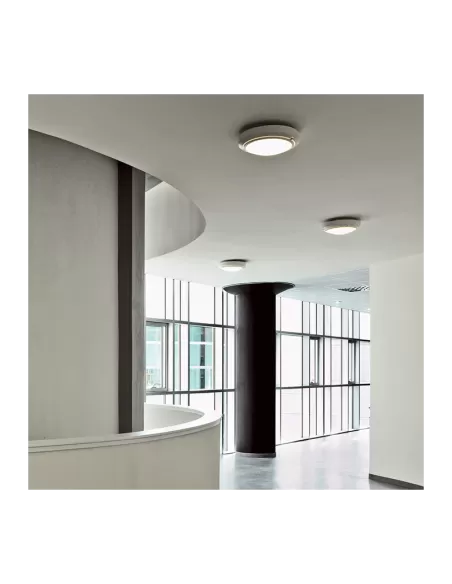 Luceplan D20/17/P05 metropolis/17 anthracite polycarbonate ceiling light